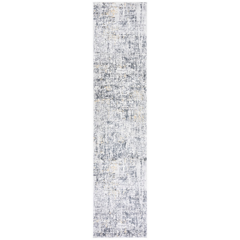 Tapis ivoire / gris Ethellee 678, Tapis de couloir 2 pi x 9 pi