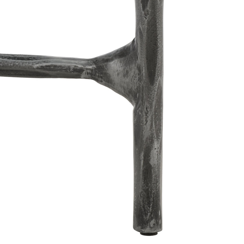 Evelynn End Table, Silver, Clear