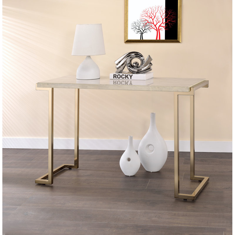 Eddie Sofa Table with Metal Base