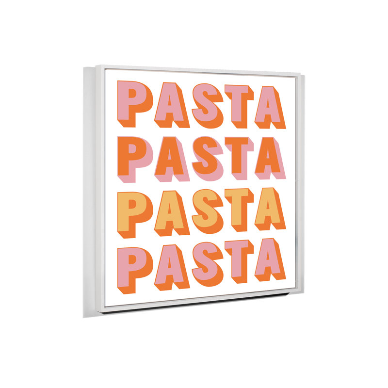 Pasta de Yaffa G, Cadre flottant blanc, H 41 po x l 39 po