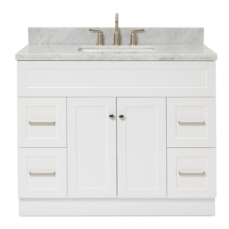 Ensemble de meuble-lavabo simple 43 po Hamlet, Blanc