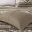 Édredon à chevrons brun rayé, très grand / très grand, 5 pièces, 2 coussins décoratifs,-129124557