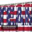 Team USA American Flag Athletic Shower Curtain with 12 Hooks-2114054828