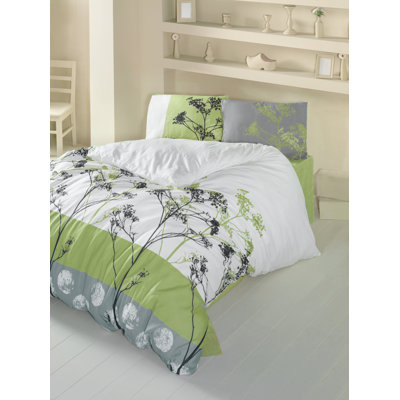 Cotton Blend Floral Duvet Cover Set