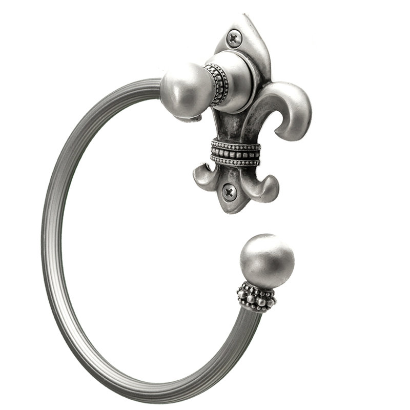 Charlemagne swing towel reeded ring rightin Gilded Mercury, Satin