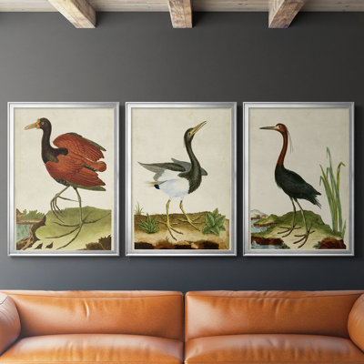 Heron Portrait IV - Toile tendue avec châssis sur mesure - 3 pièces