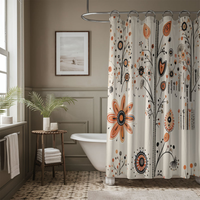 Rideau de douche Deidri, H 74 po x l 71 po