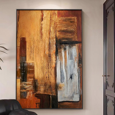 Peinture à l'huile abstraite à la main