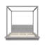 Lit plateforme à baldaquin en bois avec tête de lit-45469520-45469357