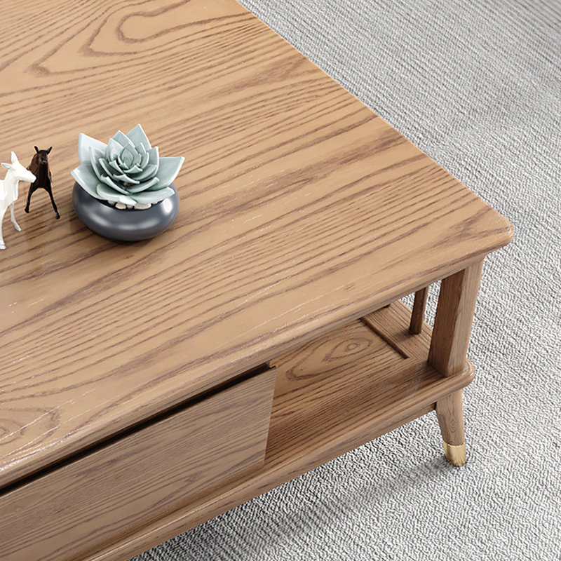 Modern Solid Ash Wood Coffee Table