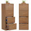 Ensemble de 2 classeurs verticaux à 4 tiroirs, armoire de rangement de bureau avec serrure, barres de suspension réglables, 130 cm (H) x 45 cm (P) x 58 cm (L)-910849499
