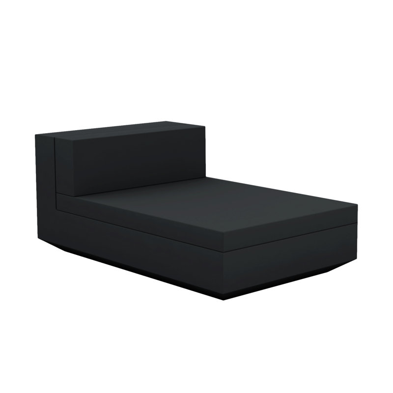 Vela - Armless Chaise Lounge - Basic, Black