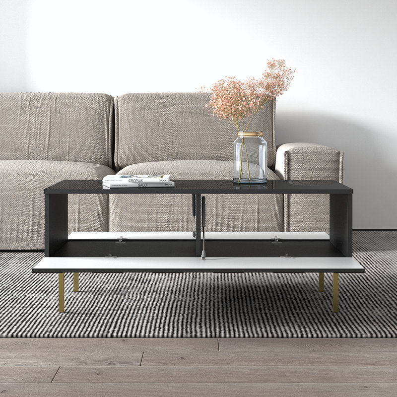 Atterberry 4 Legs Coffee Table, Black