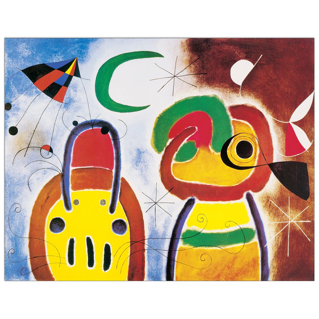 Poster „L'Oiseau au Plumage Deploye“ von Miró, Kunstdruck