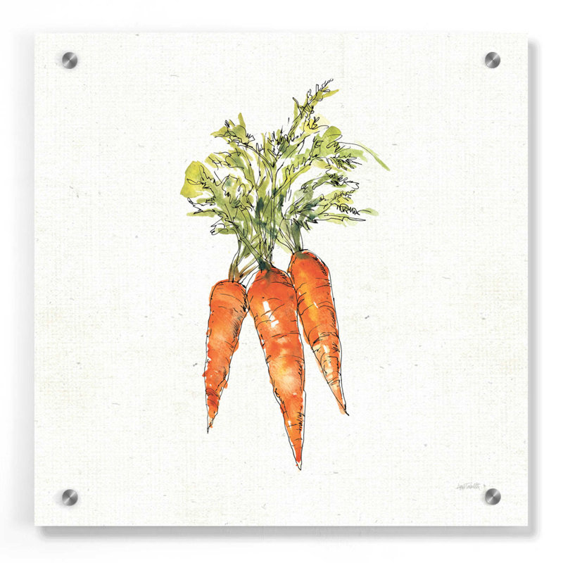 «Veggie Market V Carrots» par Anne Tavoletti - Peinture sans cadre, H 36 po x l 36 po x P 0,2 po