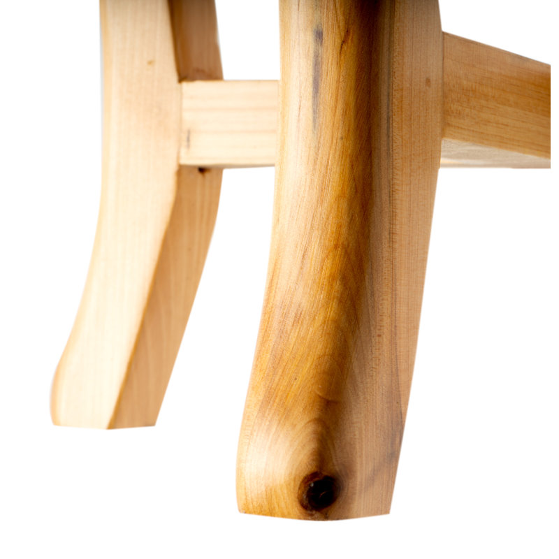 Natural Cedar Wood Round Freestanding Bathroom Stool