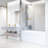 Orion 34" W x 58" H Hinged Frameless Tub Door with with 5/16" Clear Glass-99084373