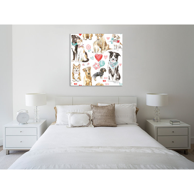 "Paws Of Love", toile tendue par Beth Grove, H 36 po x l 36 po x P 1,5 po