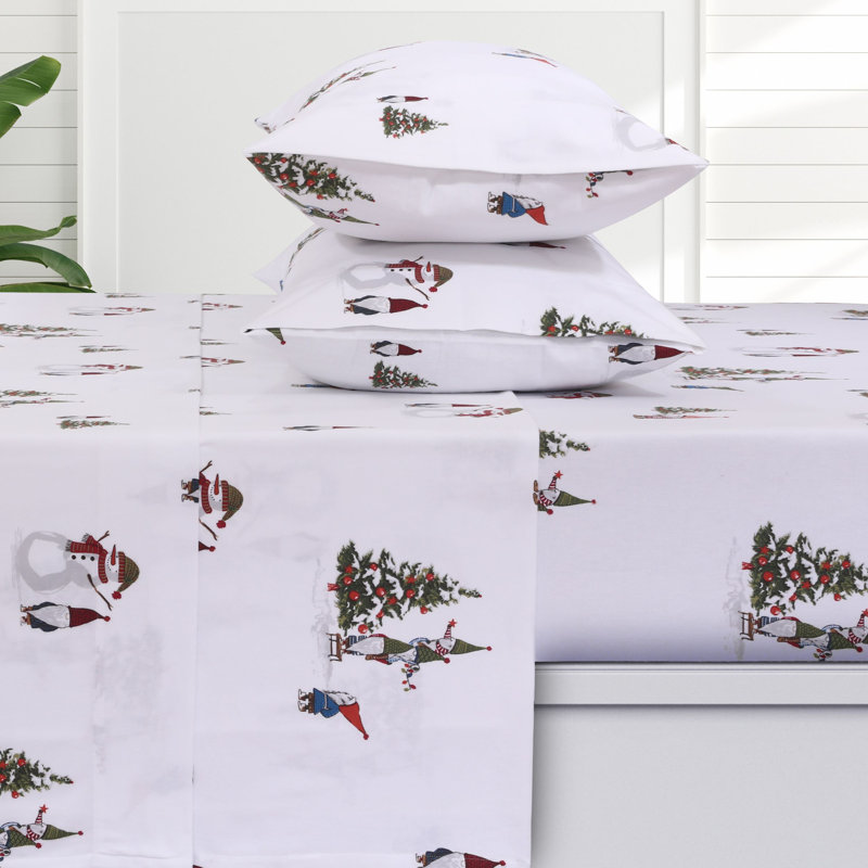 100% Cotton Turkish Flannel Extra Deep Pocket Sheet Set, Twin XL Sheet Set + Fitted Sheet + 2 Pillowcases, Green/Red/Blue