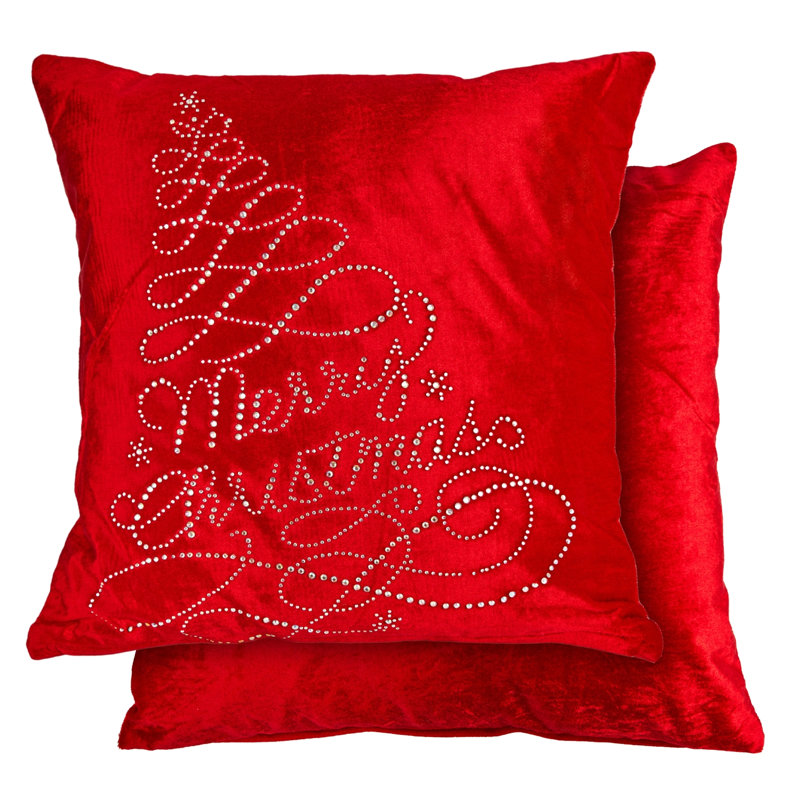 Abingd Square Cushion Cover, Red