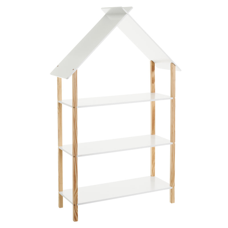 Einike 131cm H x 79cm W Solid Wood Etagere Bookcase