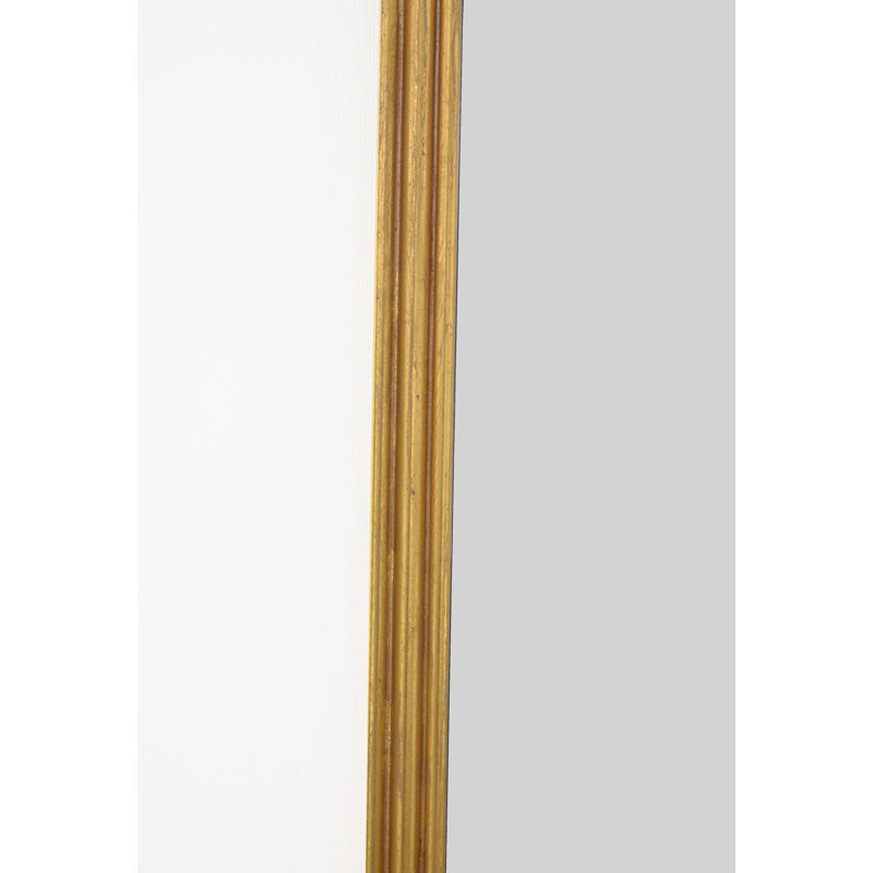Feru Flat Wall Mirror, Gold Leaf