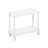 Creekside Modern Rectangle End Table, Side Table with Casters, White/White