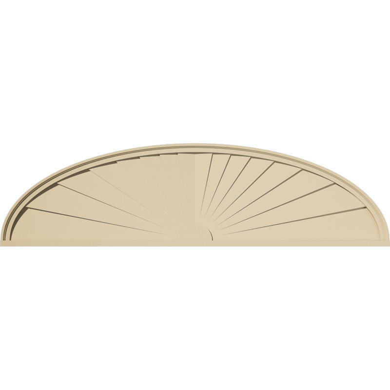 Fronton en uréthane Elliptical Signature, brun clair apprêté, 68 po x 18 po x 2 po, Aucune, Rayons de soleil