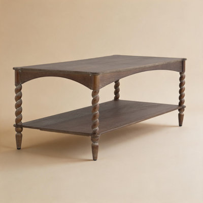 47X22x18.5" Brown Wood Coffee Table