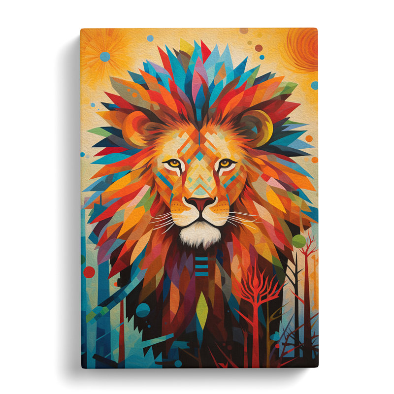 Lion Orphism No.3 - Print, 50cm H x 35cm W x 3cm D
