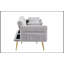 Canapé-lit d'appoint rembourré Modern Modern avec poche latérale, canapé-lit pliant avec accoudoirs pliables, dossier réglable et pieds en métal doré-187007490