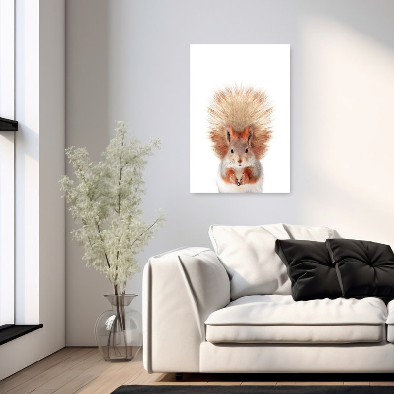 Baby Squirel Contemporary Squirrel Forest Wall Art Print by Kathrin Pienaar - Wrapped Canvas Print, 91.44cm H x 60.96cm W