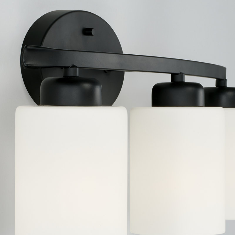 Éclairage pour meuble-lavabo à intensité variable Dixon, Noir mat, 3