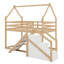 Lit superposé simple au-dessus de simple avec glissade et escalier, structure de lit mezzanine / lit superposé en bois avec rangement-1499880914