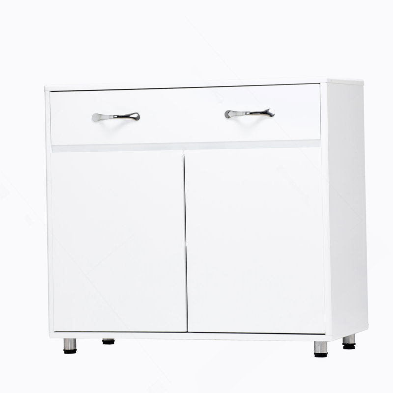Two Door Side Table-White
