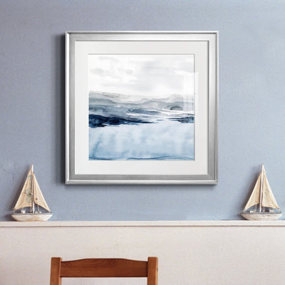 «Faded Horizon I», reproduction encadrée de qualité supérieure - prête à être accrochée