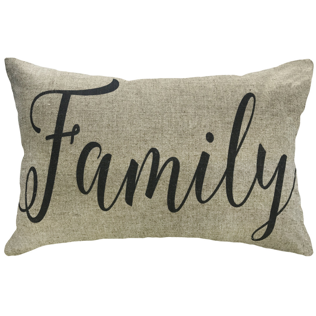  Family Linen Lumbar Pillow TheWatsonShop