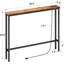 Table console étroite avec prises de courant intégrées et ports USB, table basse avec station de charge et rallonge pour le salon-1196451078-1196451079