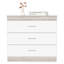 Dresser 29"H, Three Drawers, Metal Hardware, Superior Top, Light Grey / White