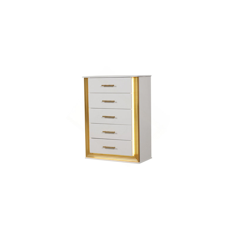 Commode à 5 tiroirs de style contemporain