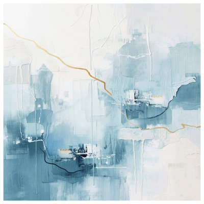 Abstract Blue Painting Comforter