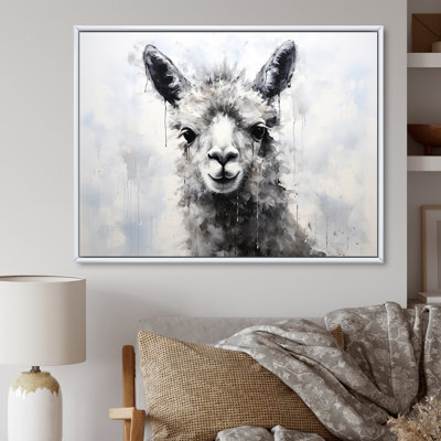 Blaca et blanc minimalisme alpaga monochrome sur toile