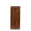 Armoire à vin modulaire de couleur brun noyer avec tablettes de rangement et huche pour salle à manger
