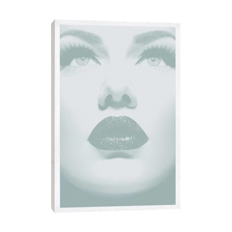Lashes - Print on Canvas, 101.6cm H x 66.04cm W x 3.81cm D, White Framed