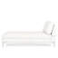 Chaise longue gracieuse en tissu, 66 po Profondeur, 29,5 largeur, hauteur 32,5 avec tissu lisse et fin, P 64,09 po x l 30,11 po H 32,02 po