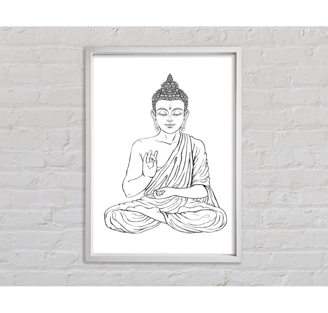 Buddha 12 - Einzelner Bilderrahmen Kunstdrucke auf Leinwand