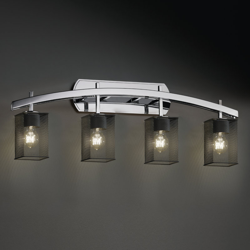 Éclairage pour salle de bain 4 lumières Bennett, Chrome poli