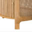 table basse Table basse ronde rotative moderne avec rangement en rotin et caché