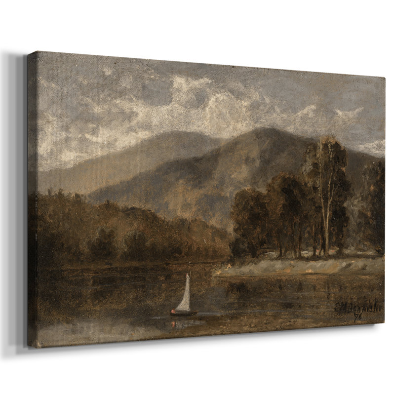 Paysage rétro - DCL XXXVII - Toile tendue avec châssis, H 25 po x l 37 po