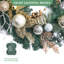 Guirlande de Noël illuminée de 6 pi avec guirlande de Noël éclairée avec 20 lumières DEL à pile